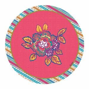 NEW LISA CORTI english rose placemat - set of 2 in pink